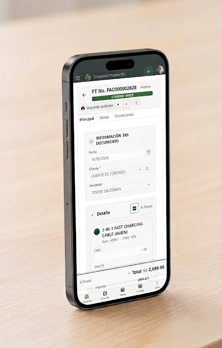 Factura electr&oacute;nica desde el celular - Business Partner POS